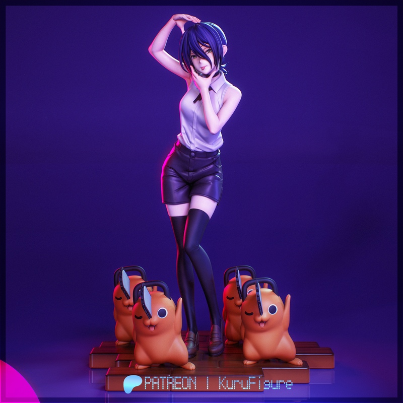 Kuru角色3D打印模型|Kuru Figure – Chainsaw Man – Reze – 3D Print Model