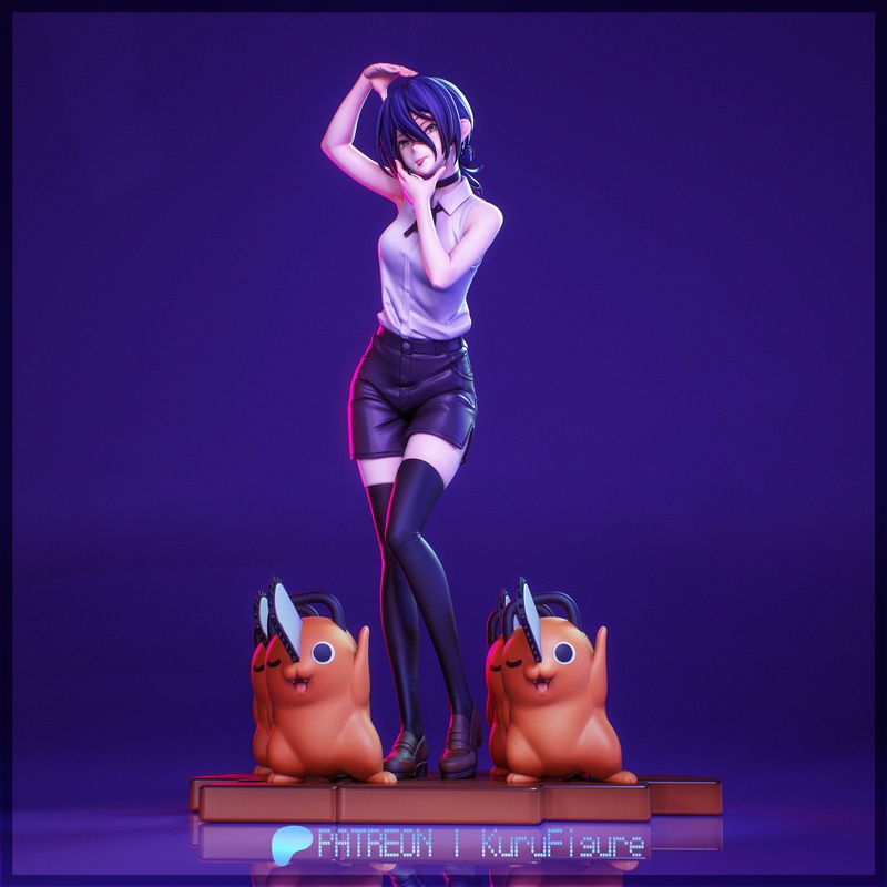Kuru角色3D打印模型|Kuru Figure – Chainsaw Man – Reze – 3D Print Model