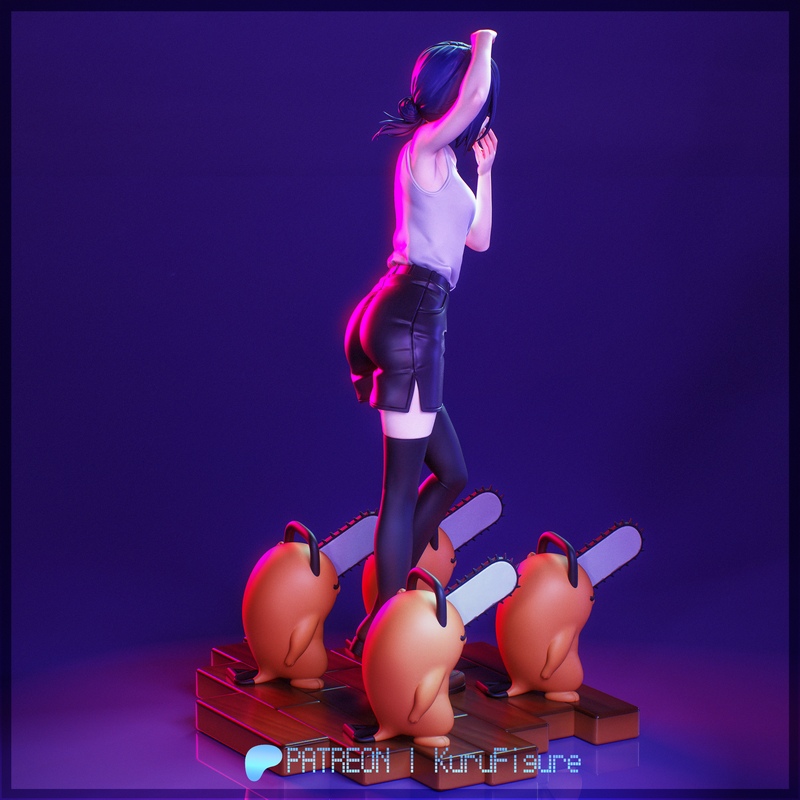 Kuru角色3D打印模型|Kuru Figure – Chainsaw Man – Reze – 3D Print Model