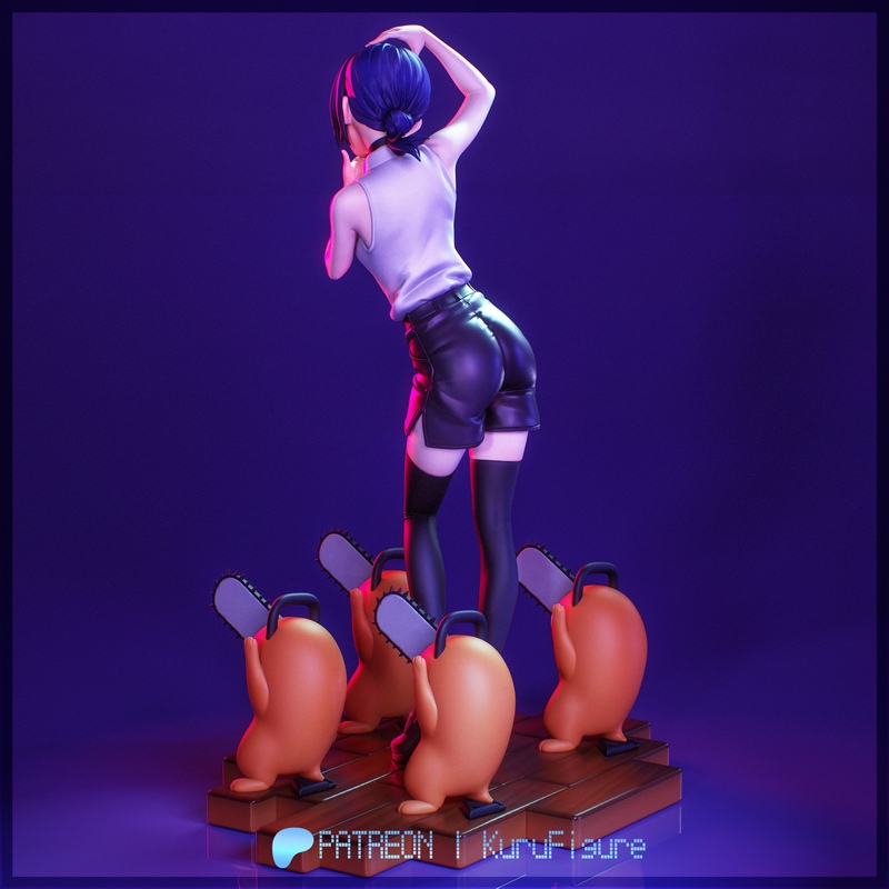 Kuru角色3D打印模型|Kuru Figure – Chainsaw Man – Reze – 3D Print Model
