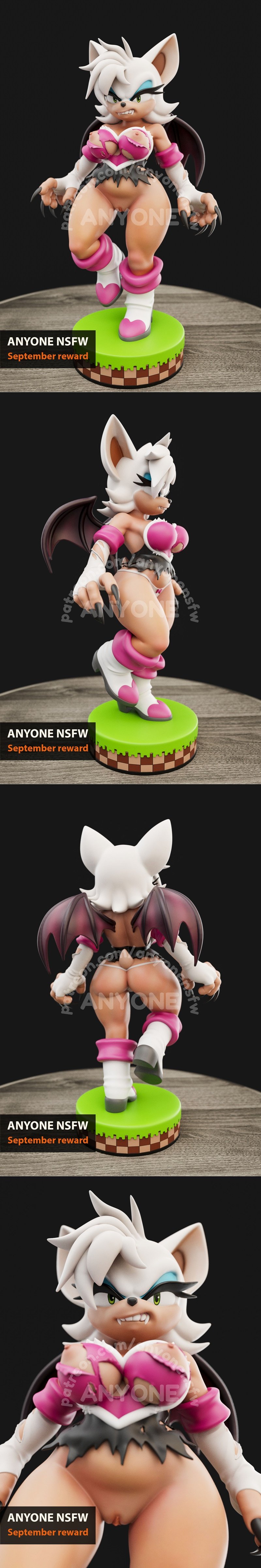 任何人NSFW——红蝙蝠3D打印模型|AnyoneNSFW – Rouge The Bat – 3D Print Model STL