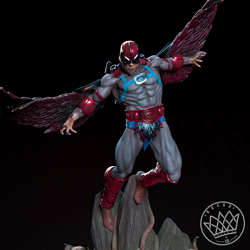 MOTU斯特拉托斯 3D打印模型|Nacho CG – Fan Art – Stratos from MOTU – Statue – 3D Print Model