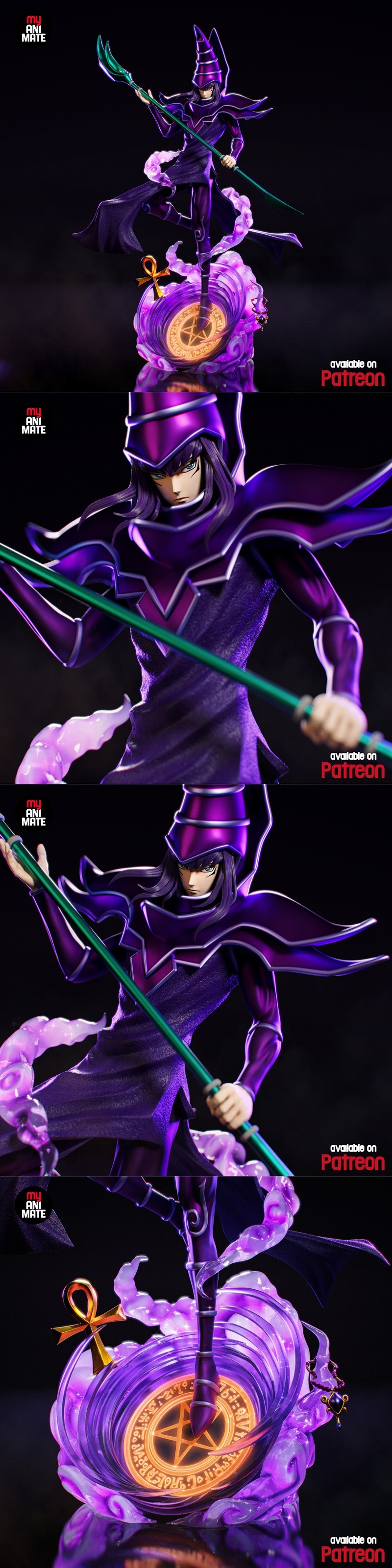 MyAnimate - 魔法少年卡 - 3D打印模型|MyAnimate – Dark Magician – 3D Print Model STL