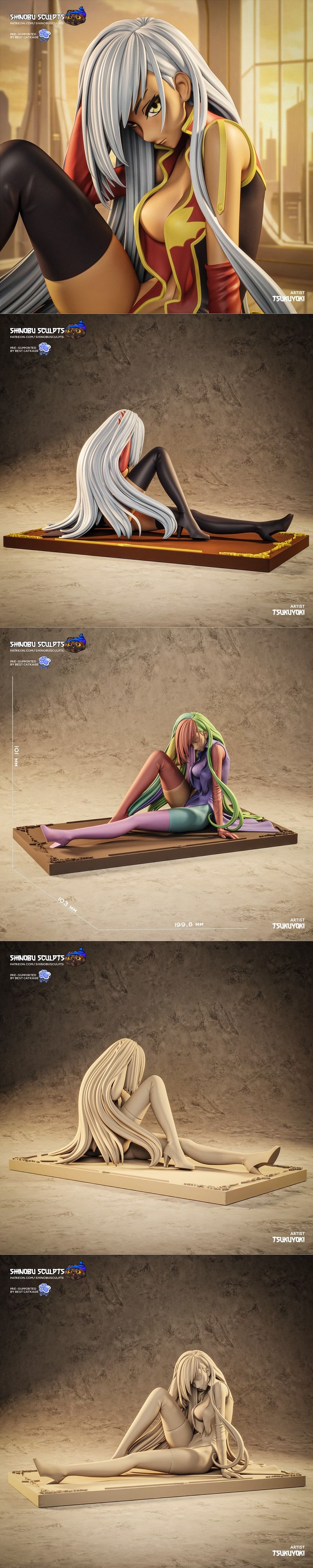 Shinobu打造的《Code Geass》维利塔·努3D打印模型|Shinobu Sculpts – Code Geass – Villetta Nu – 3D Print Model STL