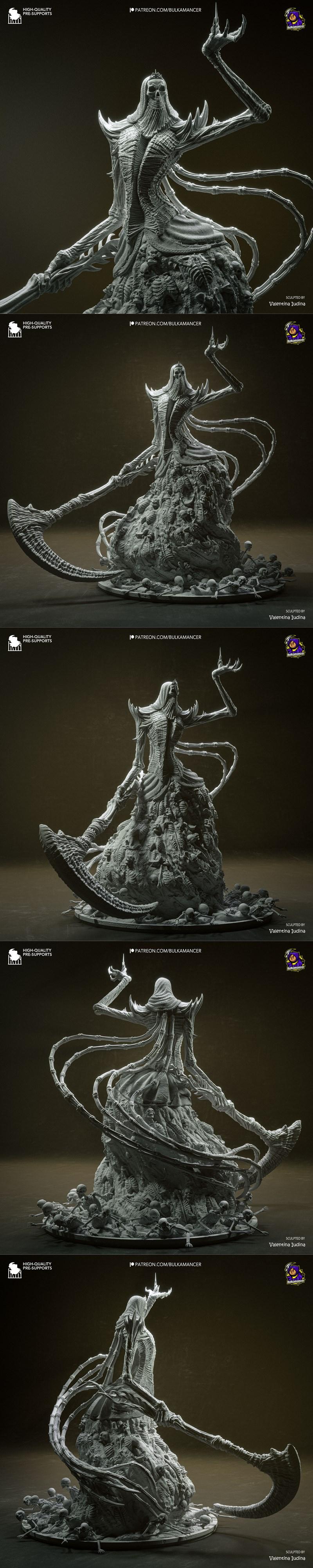 Bulkamancer系列雕塑 - Nashandra - 3D打印模型|Bulkamancer Sculpts – Nashandra – 3D Print Model STL
