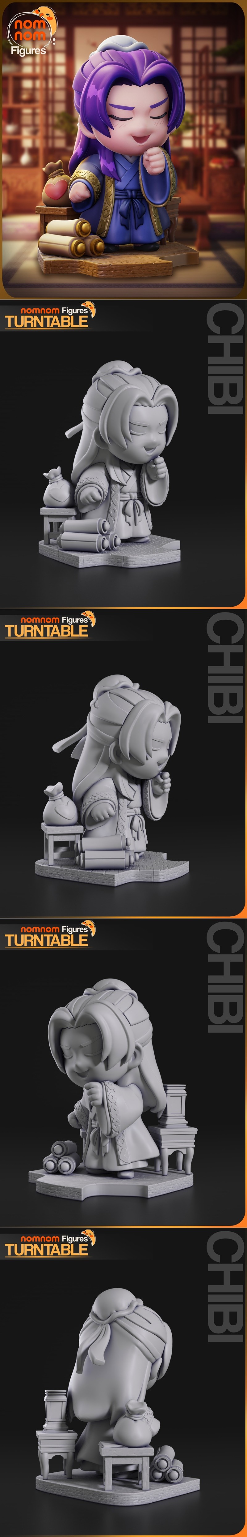 小魔女药房日记——3D打印模型|Nomnom Figures – Chibi Jinshi – The Apothecary Diaries – 3D Print Model STL