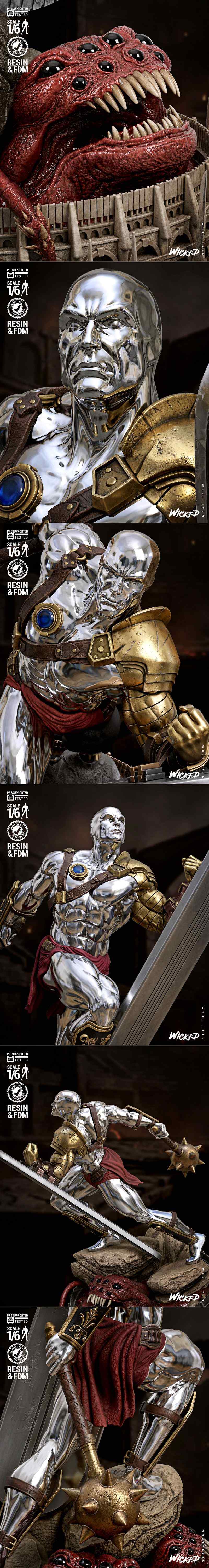 银影猎手3D打印模型|Wicked – Silver Surfer Sculpture – 3D Print Model STL