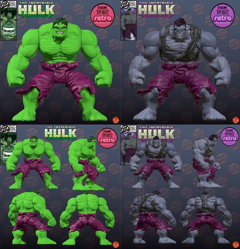 1996年 Hulk 动画系列 3D打印模型|Hulk Animated Series 1996 Savage and Grey – 3D Print Model STL