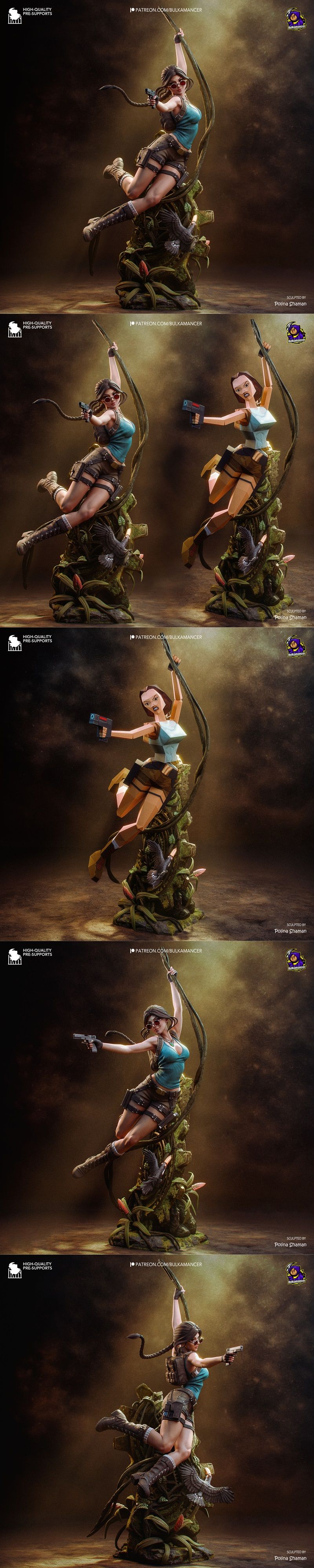 3D打印模型：泰坦尼克号角色拉拉·克罗夫特（Tomb Raider）|Bulkamancer Sculpts – Lara Croft (Tomb Raider) – 3D Print Model STL