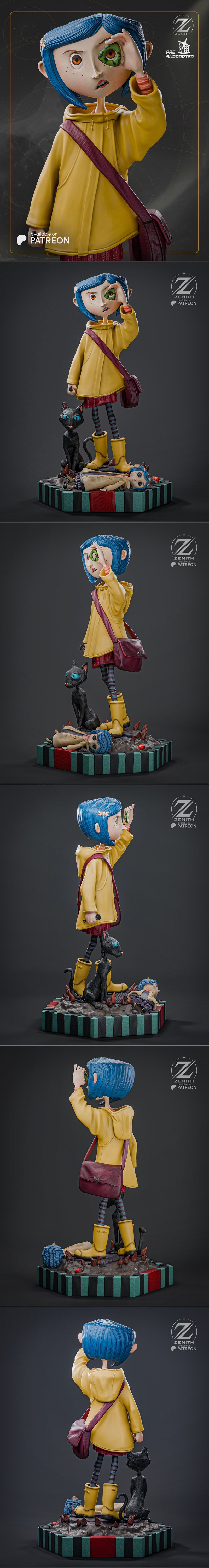 Zenith Studios - 珊瑚ine - 3D打印模型|Zenith Studios – Coraline – 3D Print Model STL