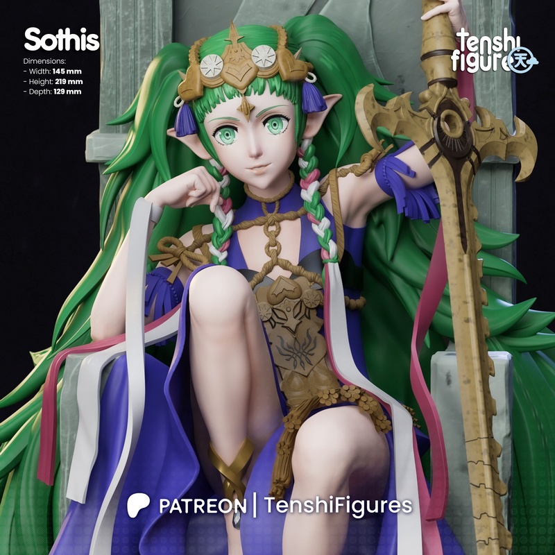 火纹系列-十神-3D打印模型|Tenshi Figures – Sothis – Fire Emblem – 3D Print Model