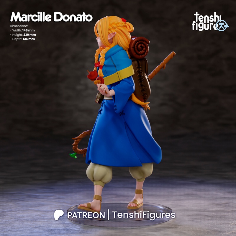 Tenshi Figures - 马基丽·多纳托 - 魔法食堂 3D打印模型|Tenshi Figures – Marcille Donato – Dungeon Meshi – 3D Print Model