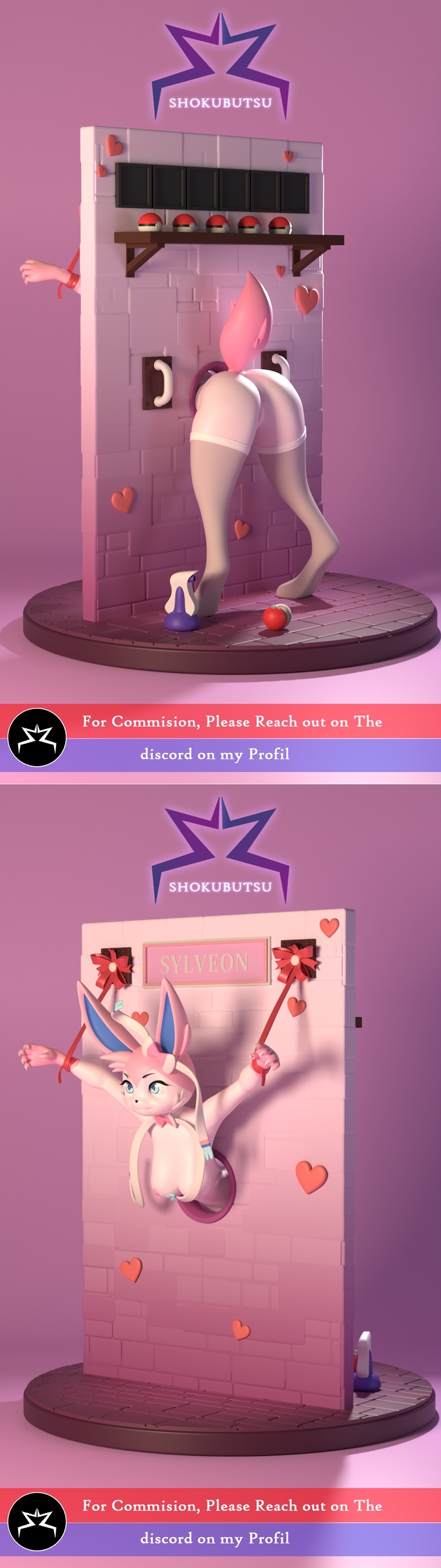 精灵宝可梦·希留·3D打印模型|Shokubutsu – Sylveon – 3D Print Model STL