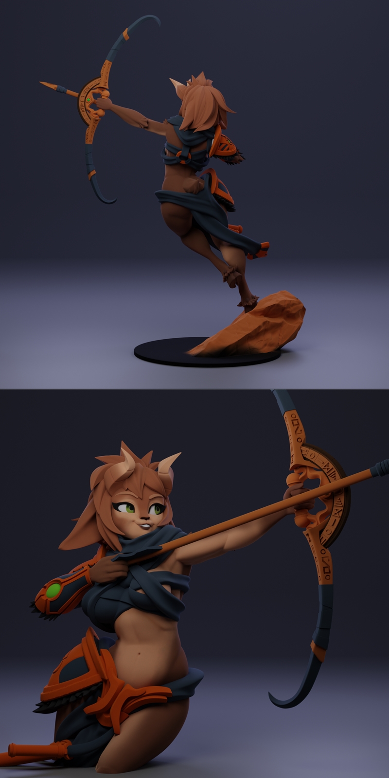 风暴之息的精灵——Lyrissa 3D打印模型|Lyrissa The Stormborne Faun – 3D Print Model STL