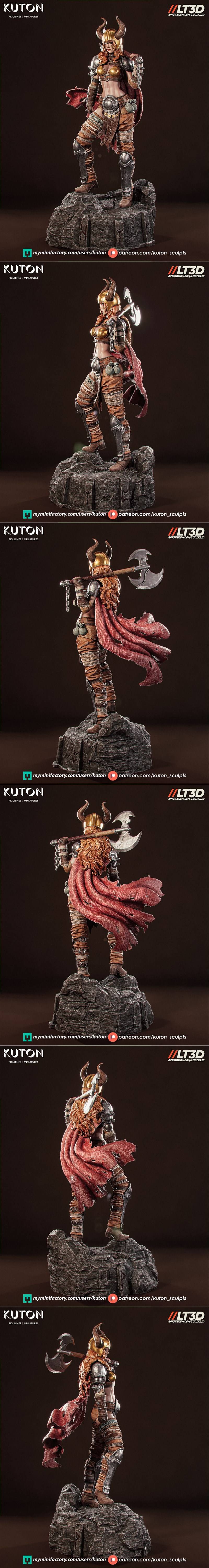 Kuton工作室泰拉角色3D打印模型|Kuton Figurines – Thyra – 3D Print Model STL