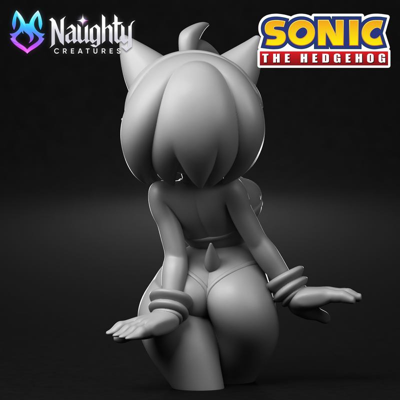3D打印模型：Sonic系列角色Furry Amy Rose bikini造型|Naughty Creatures – Furry Amy Rose (Sonic) – Massive Tits in Bikini NSFW – 3D Print Model