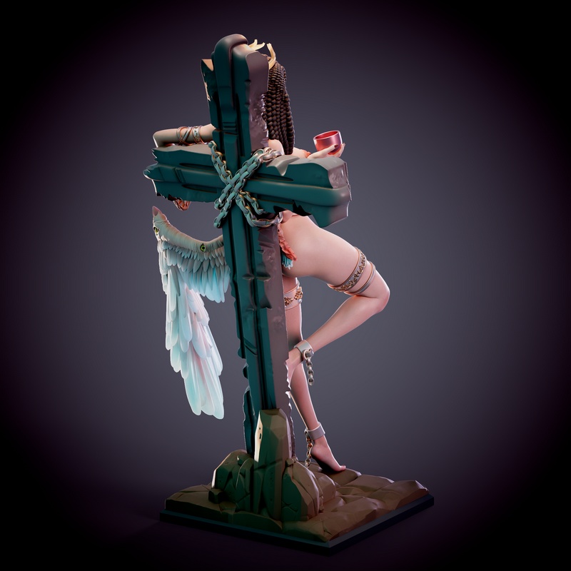 Chagarin 伊ris 落魄天使 3D打印模型|Chagarin – Iris – Fallen Angel – 3D Print Model