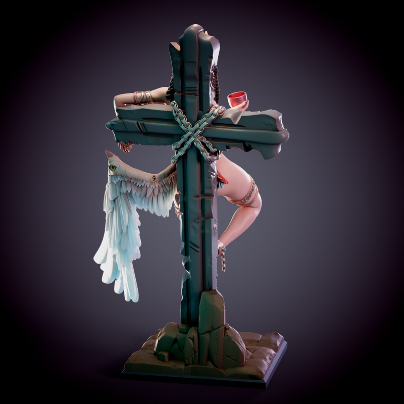 Chagarin 伊ris 落魄天使 3D打印模型|Chagarin – Iris – Fallen Angel – 3D Print Model