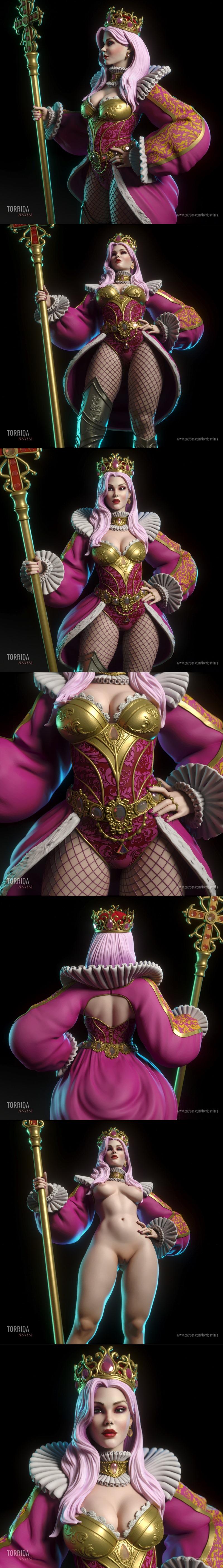 Torrida Minis 3D打印模型：Queen Vanessa角色精品雕塑|Torrida Minis – Queen Vanessa – 3D Print Model STL
