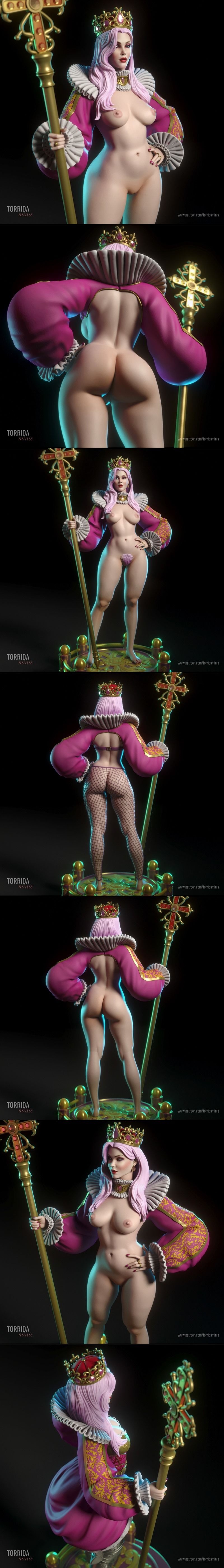 Torrida Minis 3D打印模型：Queen Vanessa角色精品雕塑|Torrida Minis – Queen Vanessa – 3D Print Model STL
