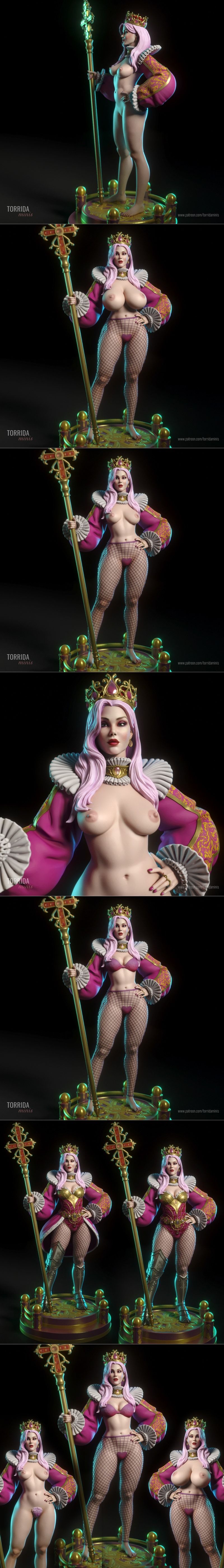 Torrida Minis 3D打印模型：Queen Vanessa角色精品雕塑|Torrida Minis – Queen Vanessa – 3D Print Model STL