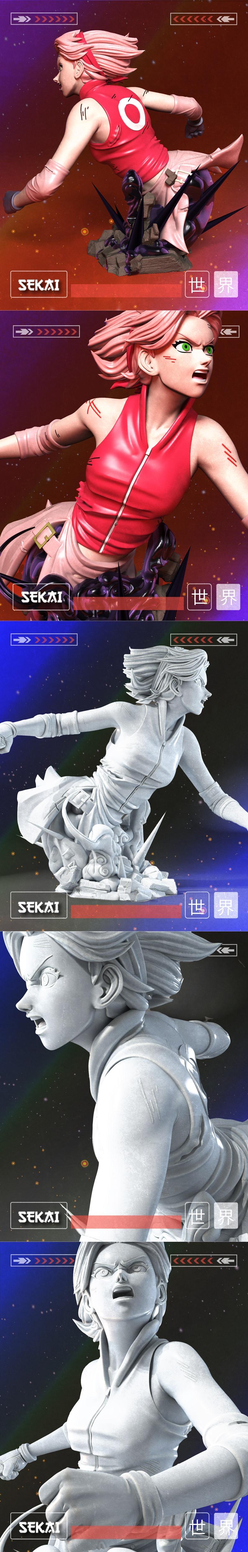 樱之幻想3D打印模型|Sekai – Sakura Bust – 3D Print Model STL