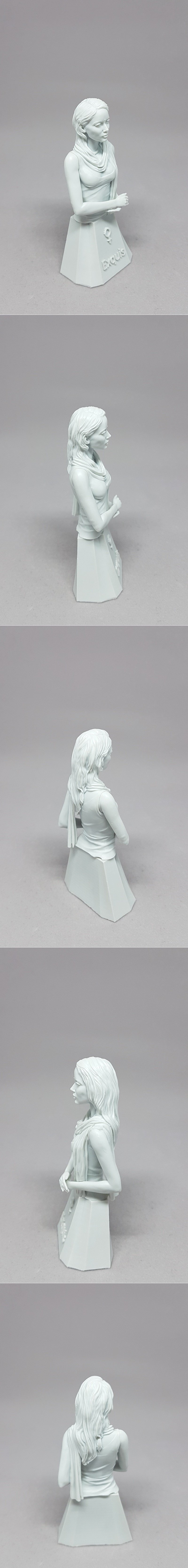 Ouroboros迷你模型 - 萨安维人像 - 3D打印雕塑|Ouroboros Miniatures – Saanvi Bust – 3D Print Model STL