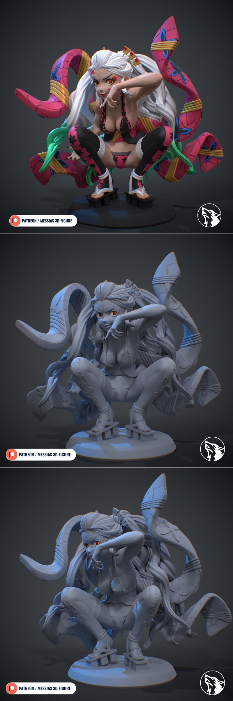 Daki各版本3D打印模型STL|Daki All Versions – 3D Print Model STL
