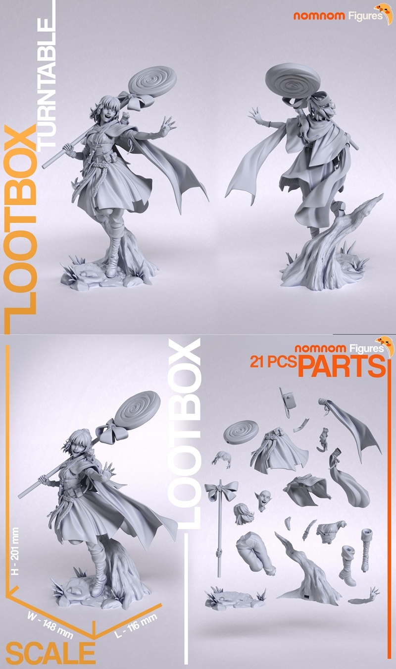 3D打印模型：《雷神之锤》杰斯特·劳弗雷——强大之队|Nomnom Figures – Jester Lavorre – The Mighty Nein – 3D Print Model STL