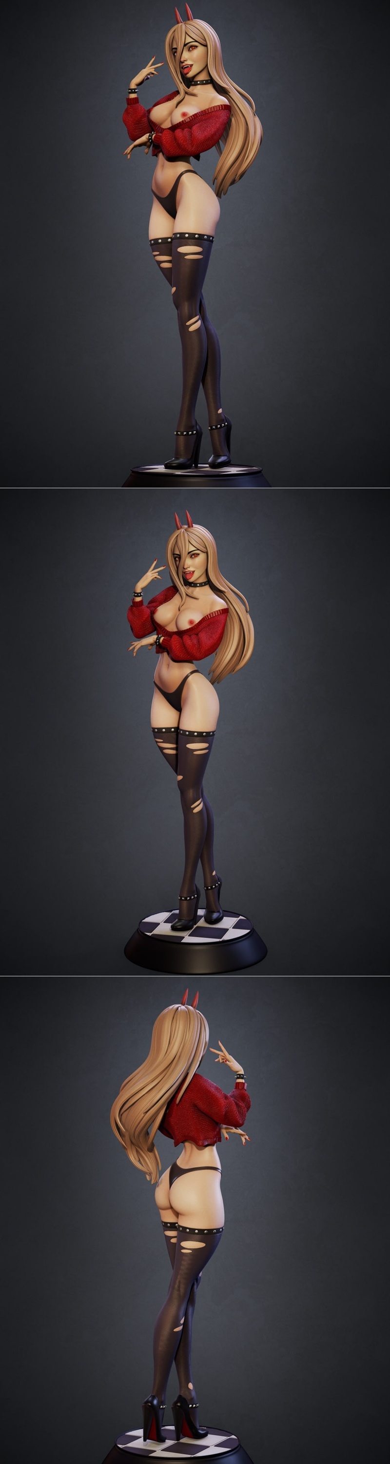 Power 3D打印模型 - 可打印动漫角色造型|Power NSFW Version – 3D Print Model STL