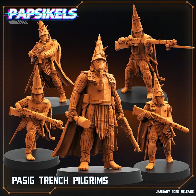 Papsikels迷你模型-匹斯奇 trench朝圣者-2026年3D打印模型|Papsikels Miniatures – Bonus Pasig Trench Pilgrims January 2026 – 3D Print Model STL