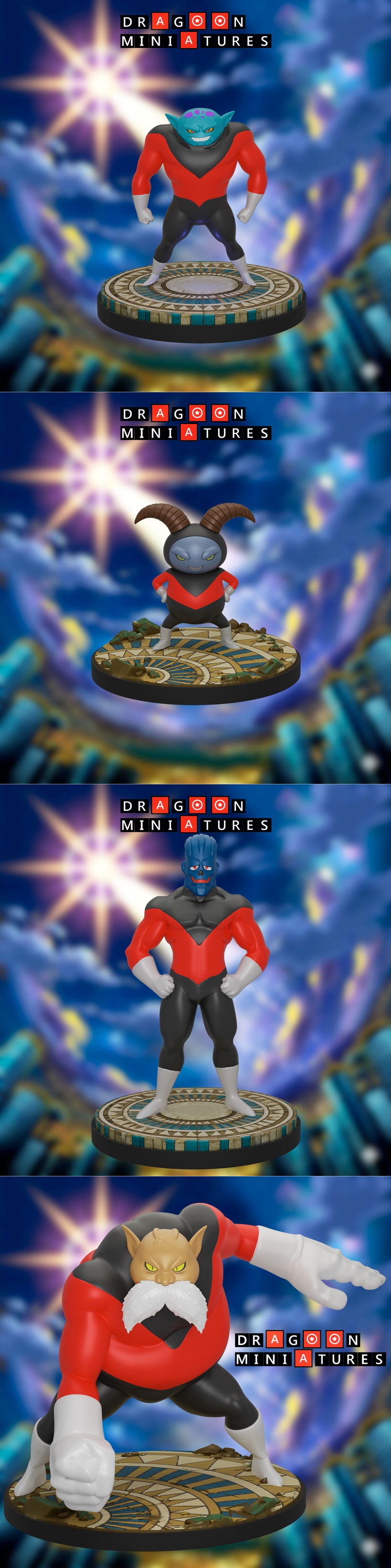 龙族微型模型 - 世界11赛季38期 - 3D打印模型 STL|Dragoon Miniatures – Term 38 – DBS Universe 11 – 3D Print Model STL