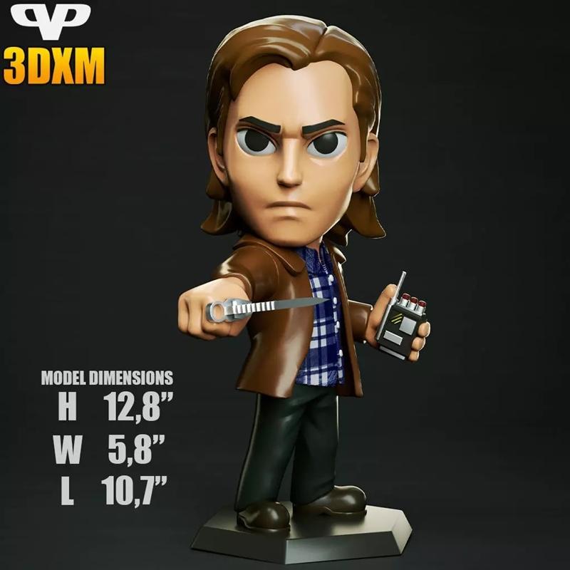 3DXM - 丧钟小精灵 - 3D打印模型|3DXM – Sam Winchester Chibi – 3D Print Model STL