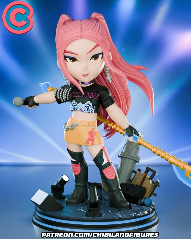 KPOP恶魔猎人系列萌系小人模型3D打印雕塑|Chibi Land Figures – Mira – Kpop Demon Hunters – Chibi – 3D Print Model STL