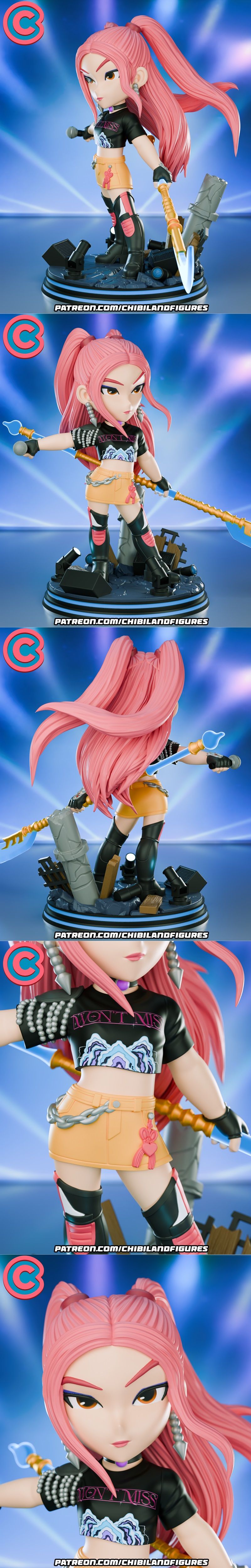 KPOP恶魔猎人系列萌系小人模型3D打印雕塑|Chibi Land Figures – Mira – Kpop Demon Hunters – Chibi – 3D Print Model STL