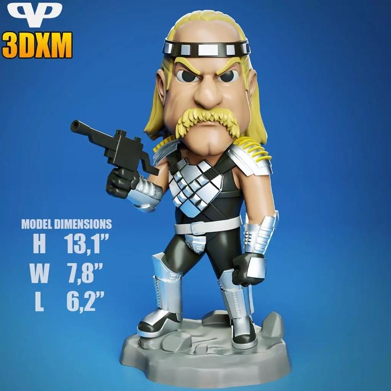 3DXM - 亚都市指挥官Chibi - 3D打印模型|3DXM – Suburban Commando Chibi – 3D Print Model STL