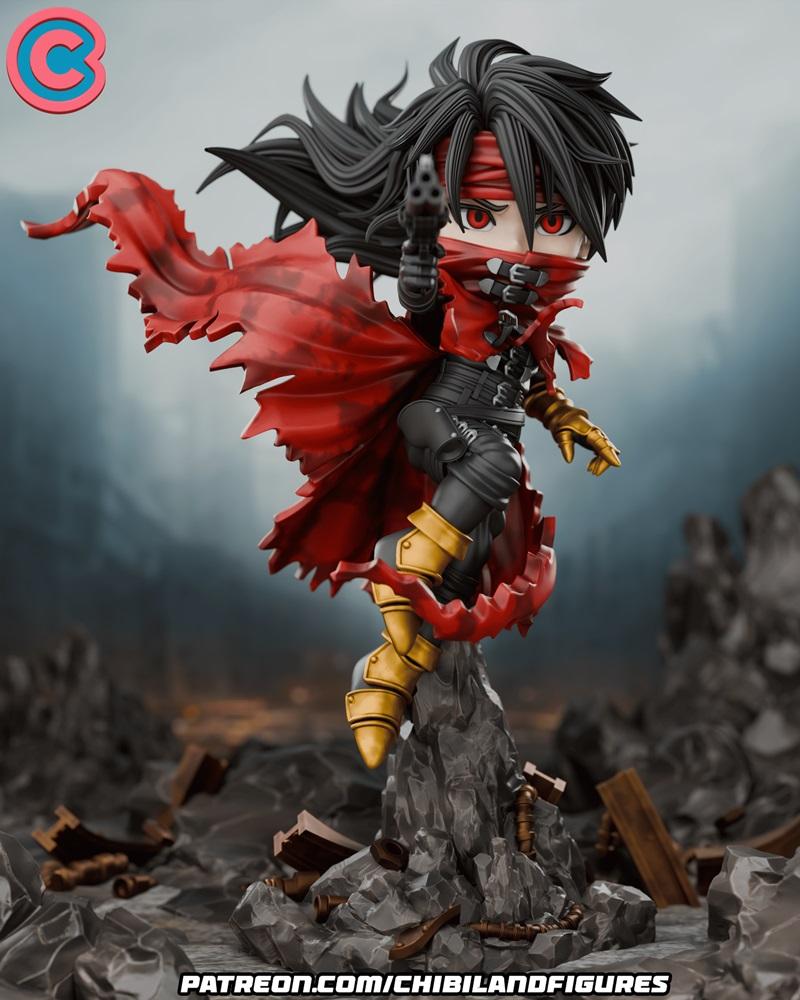 最终幻想7 华生 3D打印模型|Chibi Land Figures – Vincent Valentine – Final Fantasy VII – Chibi – 3D Print Model STL