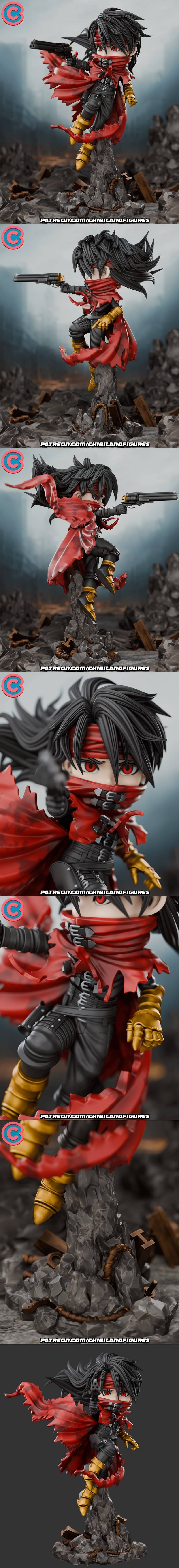 最终幻想7 华生 3D打印模型|Chibi Land Figures – Vincent Valentine – Final Fantasy VII – Chibi – 3D Print Model STL