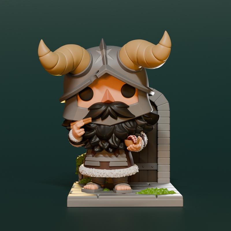 Chibi风格角色3D打印模型： dungeon meshi 战斗角色系列|Chibi Land Figures – Senshi – Dungeon Meshi – Funko – 3D Print Model STL