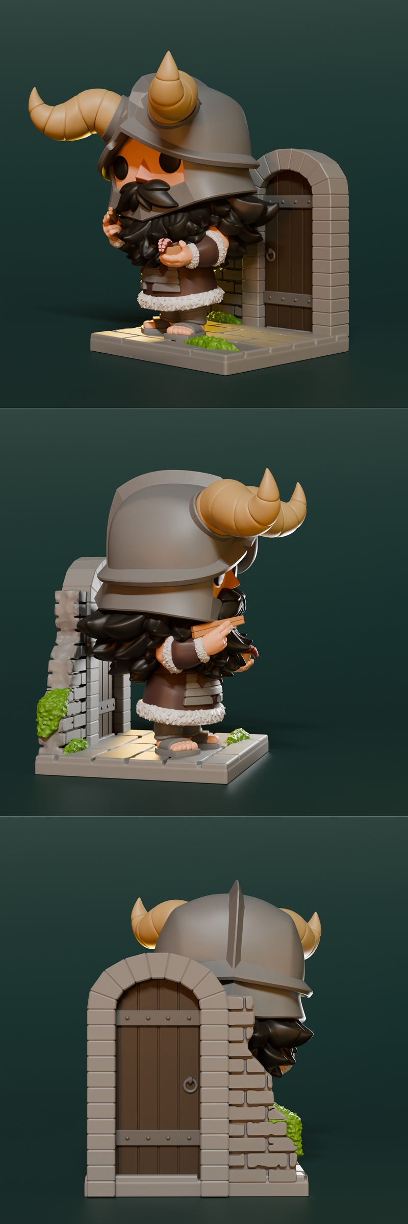 Chibi风格角色3D打印模型： dungeon meshi 战斗角色系列|Chibi Land Figures – Senshi – Dungeon Meshi – Funko – 3D Print Model STL