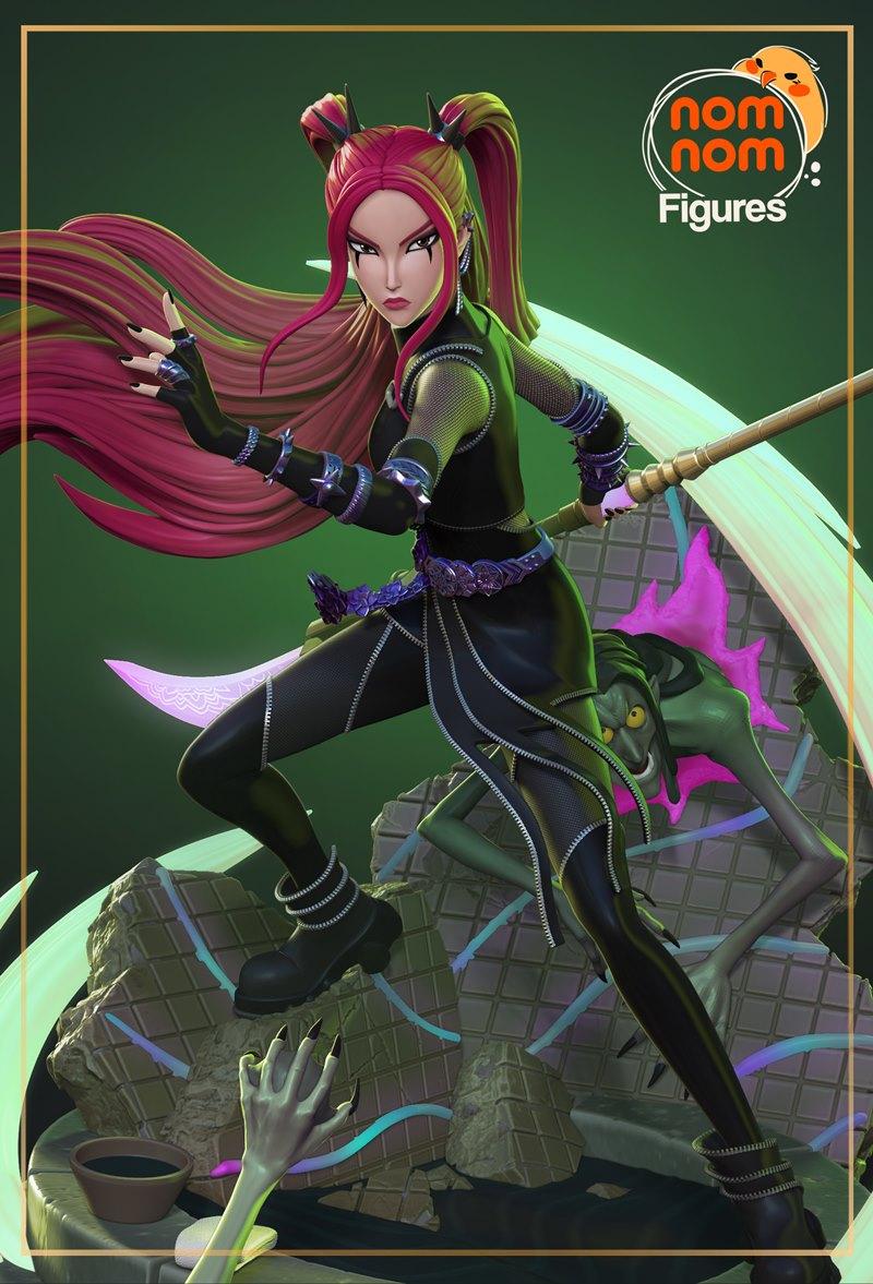 Mira 3D打印模型 - Kpop恶魔猎人角色雕塑|Nomnom Figures – Mira – Kpop Demon Hunters – 3D Print Model STL