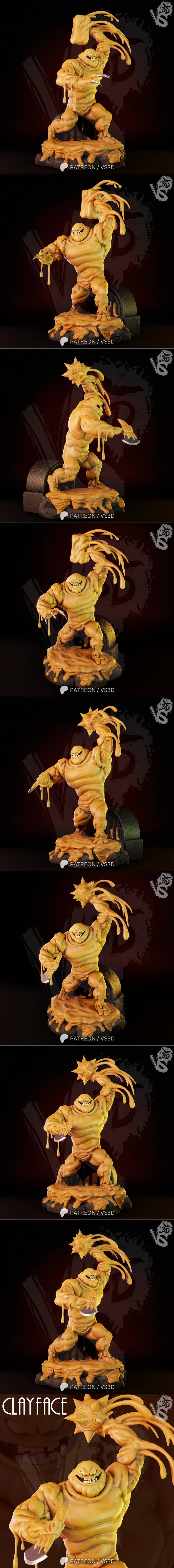 VS3D - 机械脸 3D打印模型|VS3D – Clayface – 3D Print Model STL