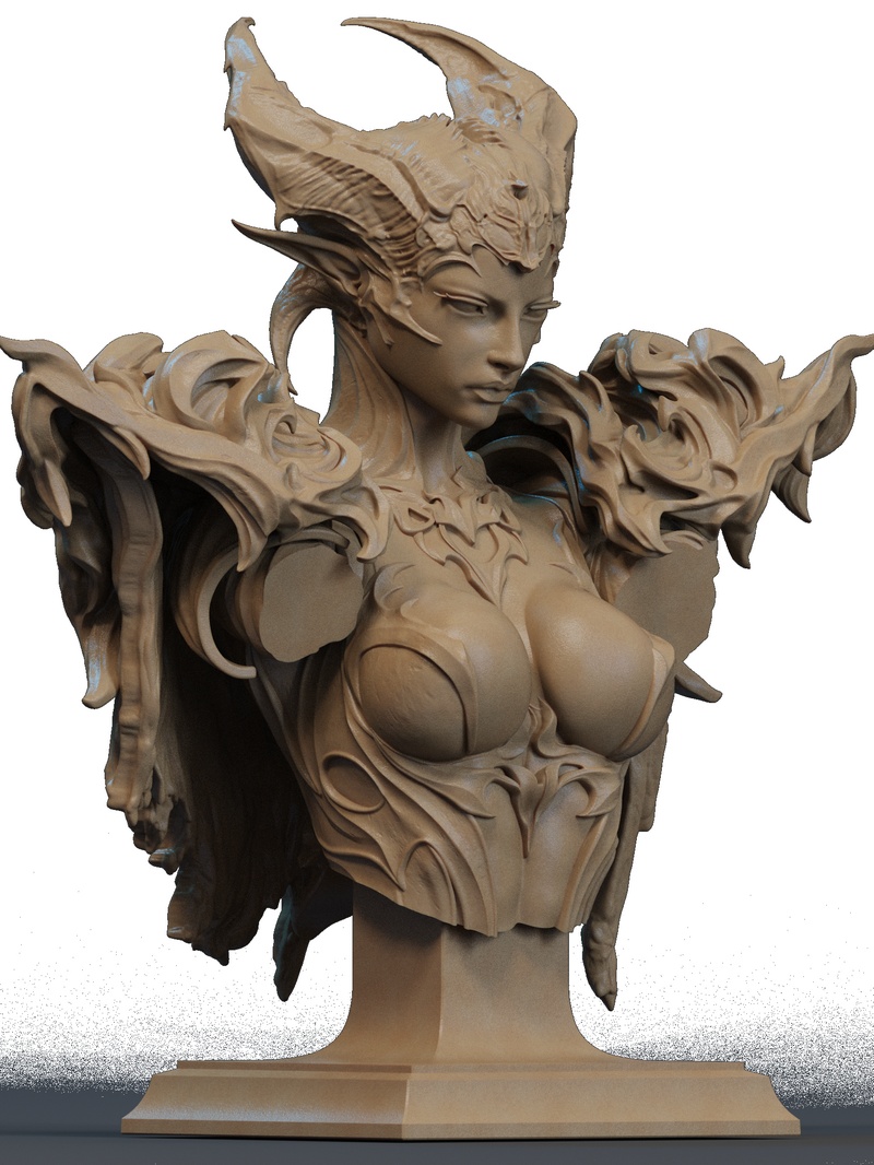 灰谷女王 bust 3D打印模型|The Queen of the Ashen Vale Bust – 3D Print Model
