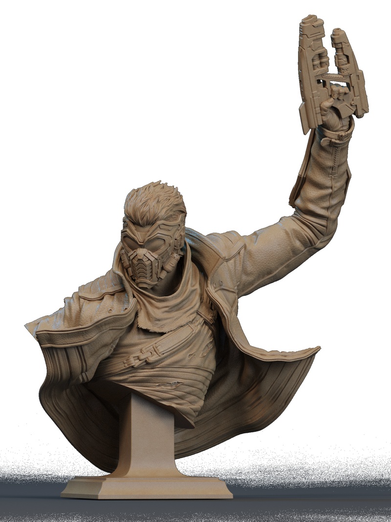 星爵3D打印模型|Star Lord Bust – 3D Print Model