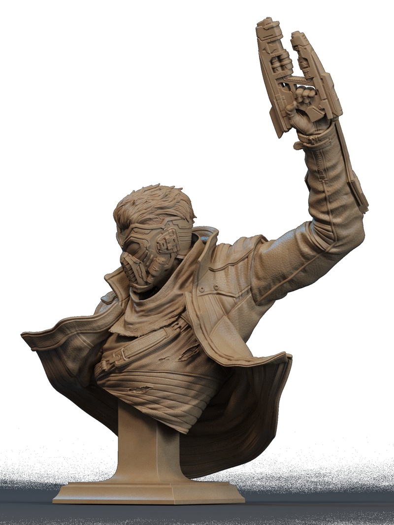 星爵3D打印模型|Star Lord Bust – 3D Print Model