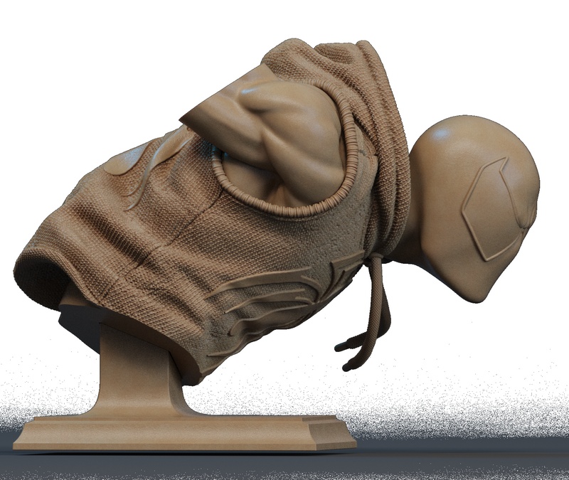 红蜘蛛模型3D打印作品|Scarlet Spider Bust – 3D Print Model