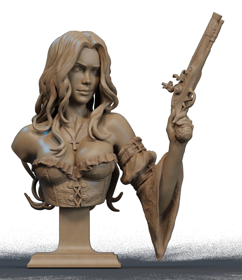 海盗劫案——3D打印模型|Pirate Bust – 3D Print Model