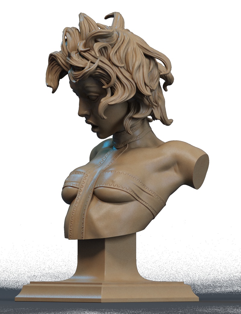 莱莉奥·巴斯 3D打印模型|Leeloo Bust – 3D Print Model