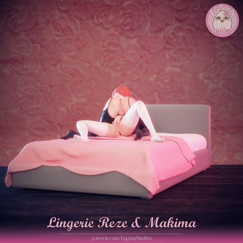 Eggma Studios旗下《 Chainsaw Man》内衣角色莉格兰德与玛姬玛3D打印模型|Eggma Studios – Chainsaw Man – Lingerie Reze and Makima – 3D Print Model