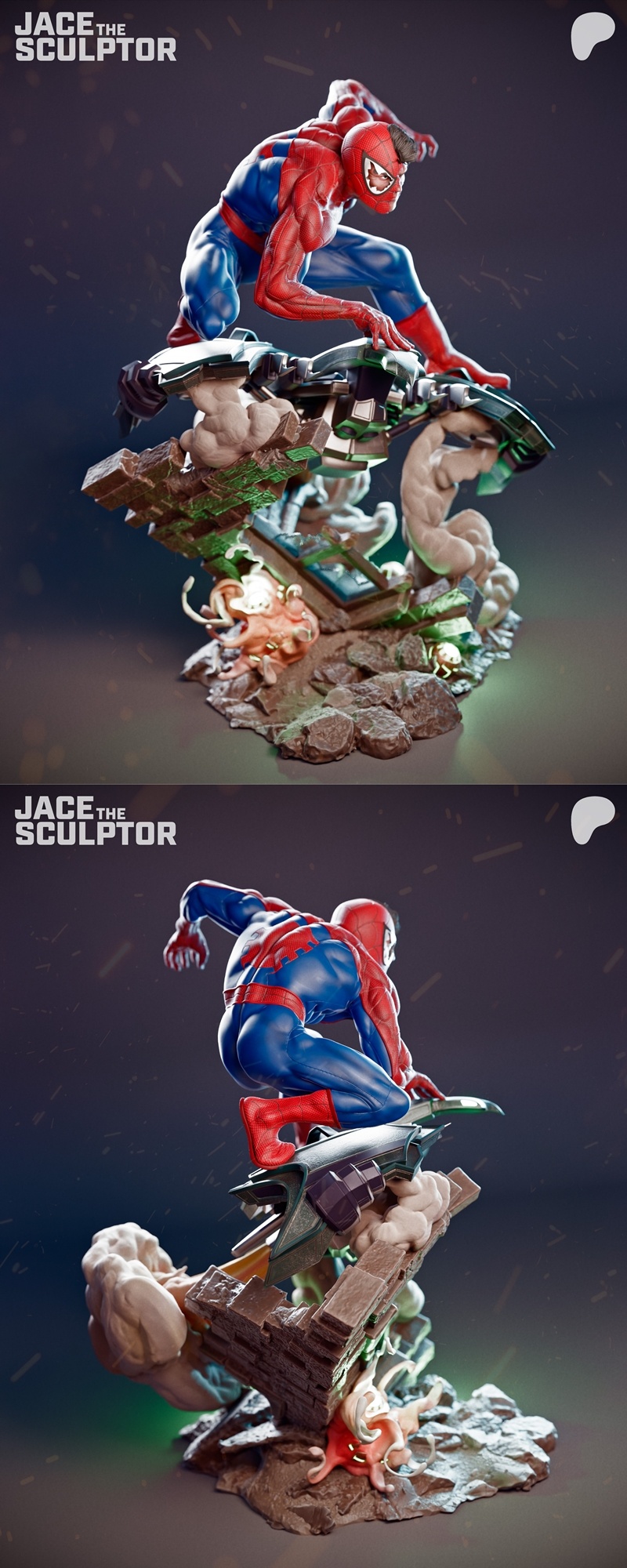 贾斯汀·雕塑师——蜘蛛侠——3D打印模型|Jace The Sculptor – Spiderman – 3D Print Model STL